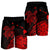 Hawaii Turtle Polynesian Map Plumeria Men's Shorts Red - AH - Polynesian Pride