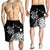 Hawaii Turtle Polynesian Map Plumeria Men's Shorts White - AH - Polynesian Pride