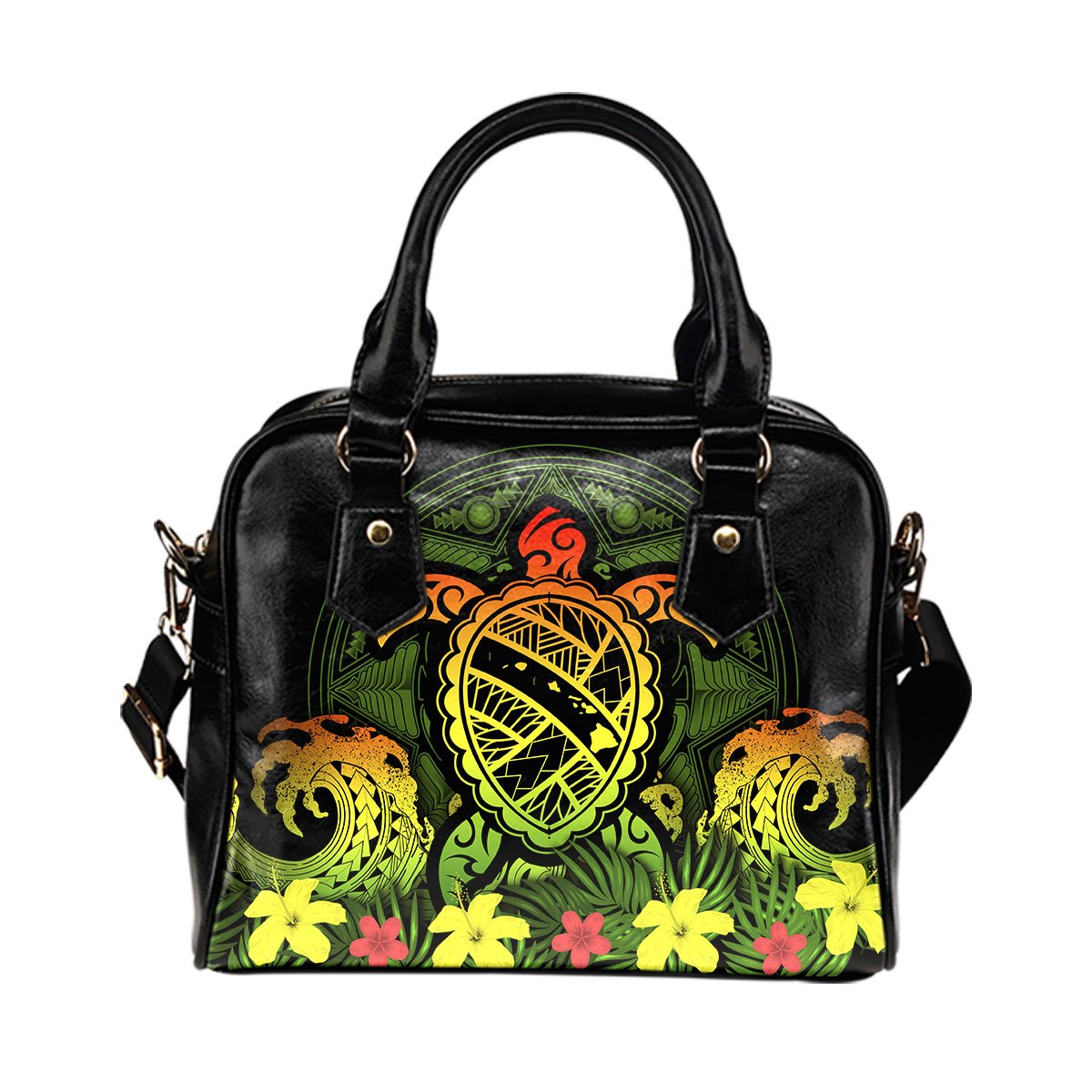 Hawaii Turtle Polynesian Reggae Shoulder Handbag - Kuly Style One Size Reggae - Polynesian Pride