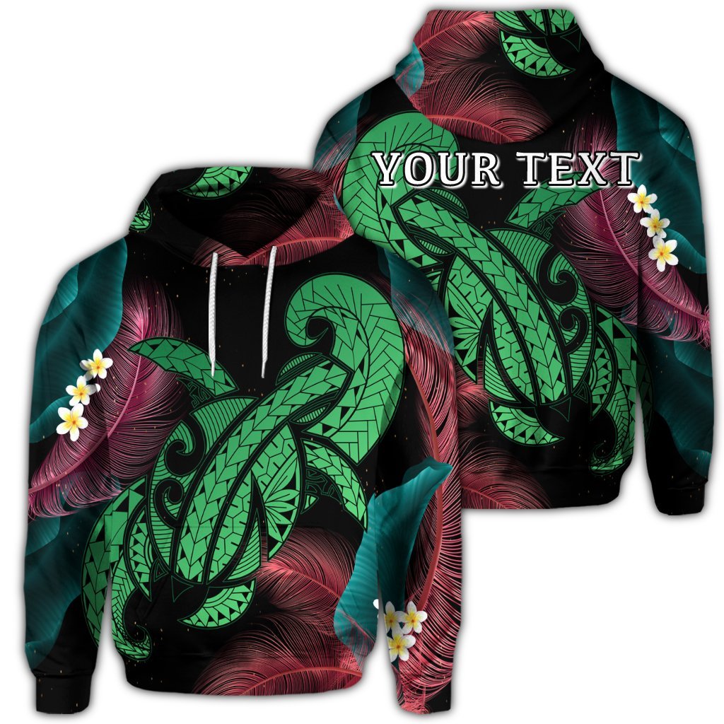 Custom Hawaii Turtle Polynesian Tropical Hoodie Ghia Style Green Unisex Art - Polynesian Pride