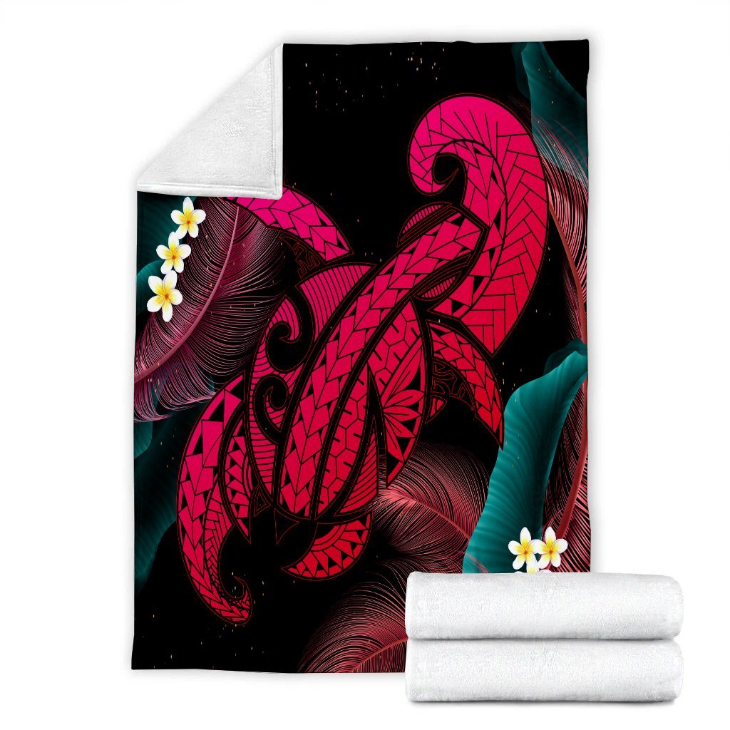Hawaii Turtle Polynesian Tropical Premium Blankets - Ghia Style Pink - AH - Polynesian Pride