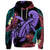 Custom Hawaii Turtle Polynesian Tropical Hoodie Ghia Style Purple - Polynesian Pride