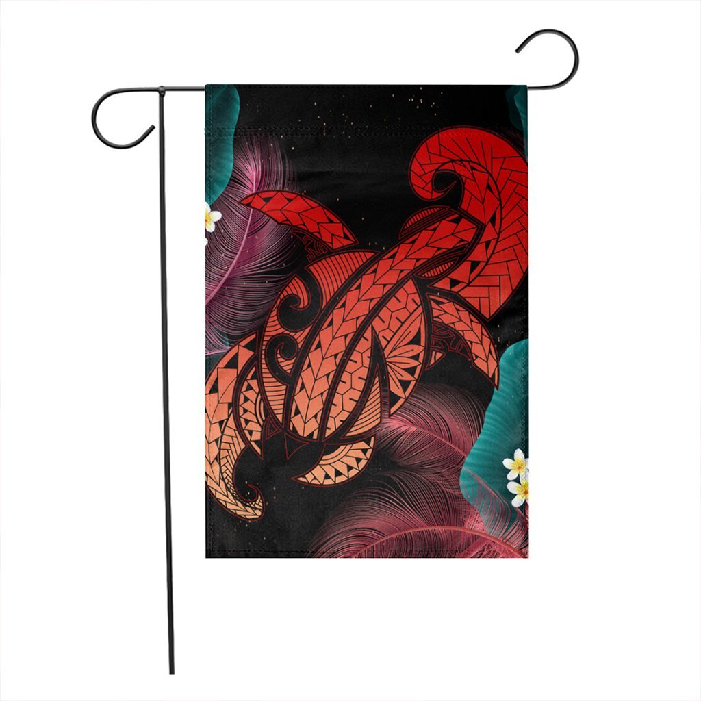 Hawaii Turtle Polynesian Tropical Flag - Ghia Style Red - AH - Polynesian Pride