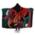 Hawaii Turtle Polynesian Tropical Hooded Blanket - Ghia Style Red - AH Hooded Blanket White - Polynesian Pride