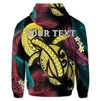 Custom Hawaii Turtle Polynesian Tropical Hoodie Ghia Style Yellow - Polynesian Pride