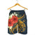 Hawaii Turtle Polynesian Tropical Hibiscus Plumeria Men's Shorts - AH - Polynesian Pride