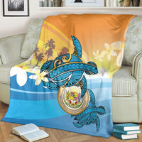 Hawaii Turtle Sea Cost Of Arm Premium Blankets - AH - Polynesian Pride