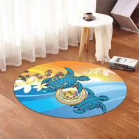 Hawaii Turtle Sea Cost Of Arm Round Carpet - AH - Polynesian Pride