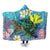 Hawaii Turtle Sea Cotral Polynesian Hooded Blanket - AH Hooded Blanket White - Polynesian Pride