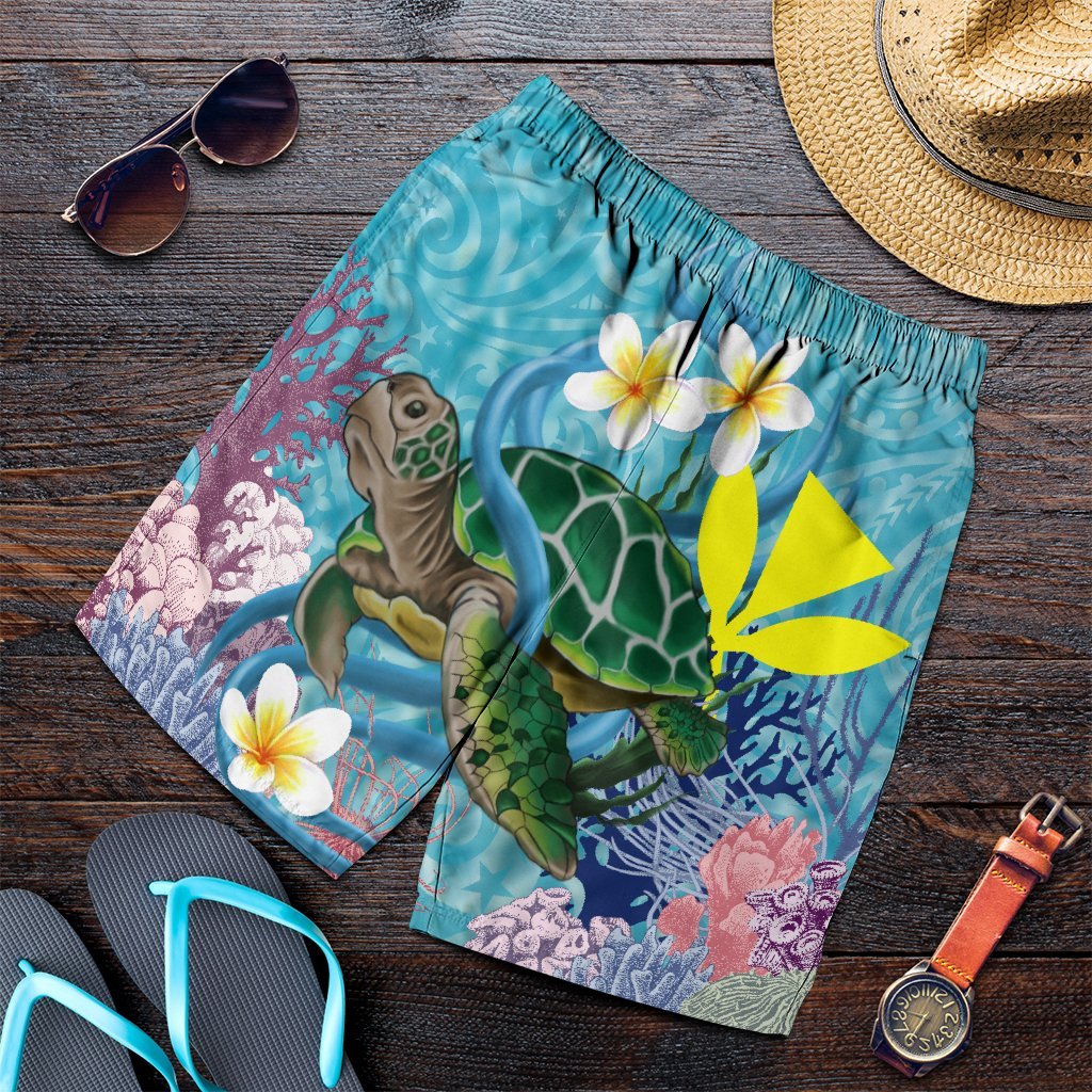 Hawaii Turtle Sea Cotral Polynesian Men's Shorts - AH Art - Polynesian Pride