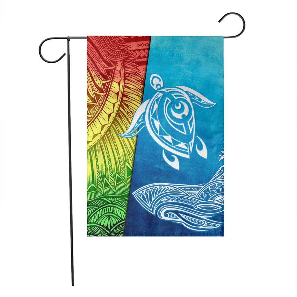 Hawaii Turtle Shark Polynesian And Sea Flag - AH - Polynesian Pride