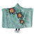 Hawaii Turtle Swimming Tribal Polynesian Hooded Blanket - AH - Min Style Hooded Blanket White - Polynesian Pride