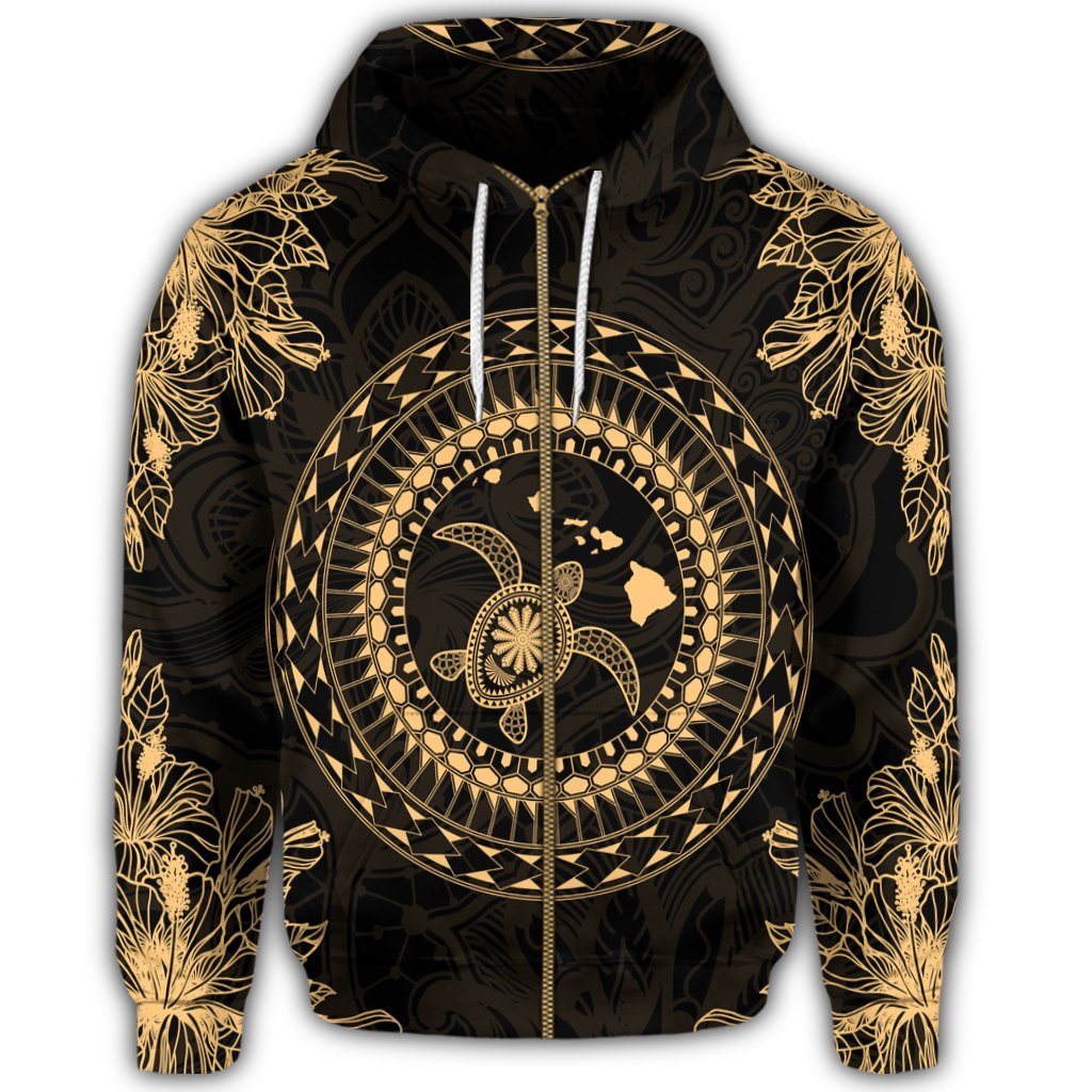 Hawaii Turtle Tradition Zip Hoodie - Polynesian Pride
