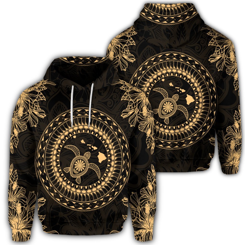 Hawaiian Turtle Tradition Hoodie Unisex Art - Polynesian Pride