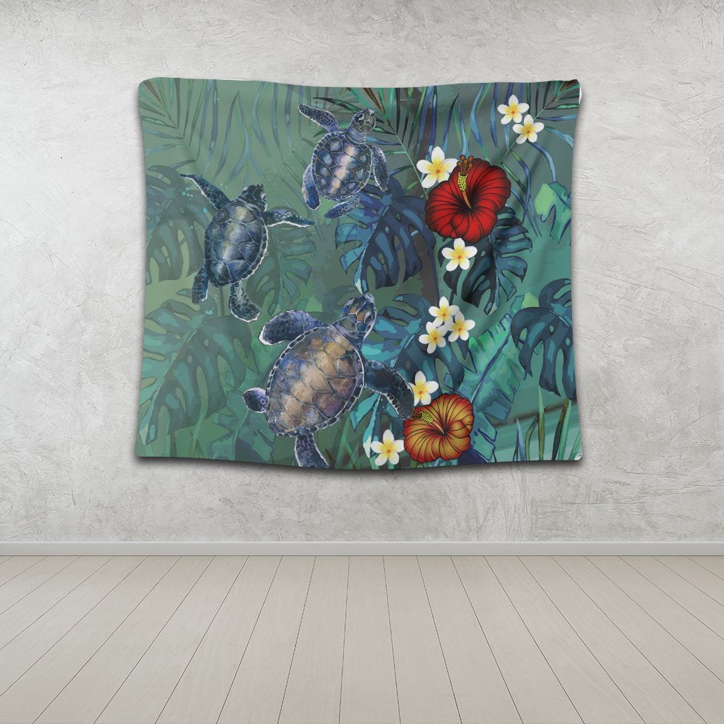 Hawaii Turtle Tropical Art Tapestry - Hela Style - AH - Polynesian Pride