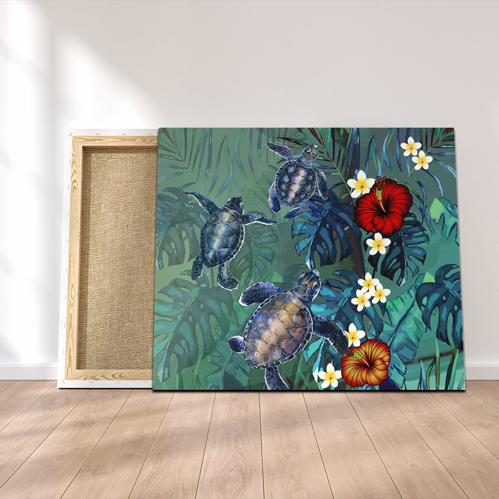 Hawaii Turtle Tropical Art Canvas - Hela Style - AH Canvas Poly-cotton - Polynesian Pride