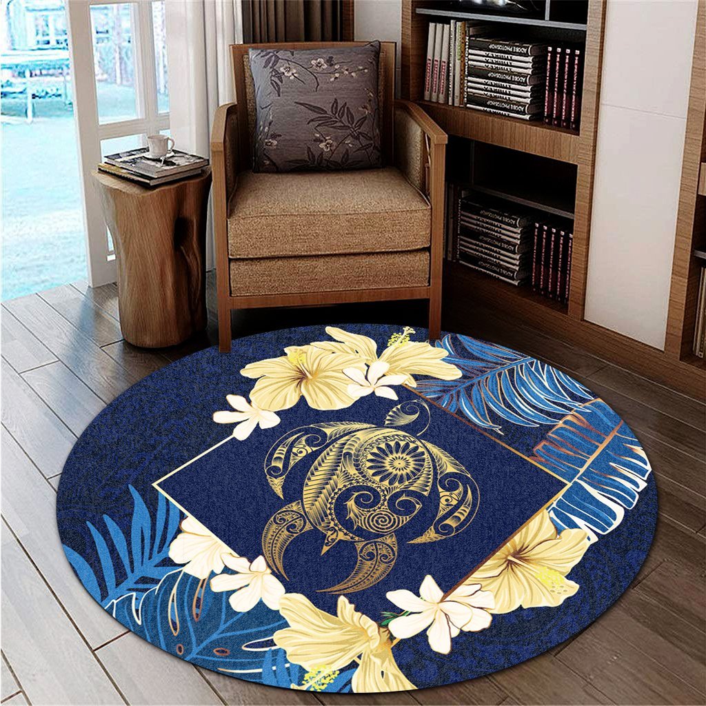 Hawaii Turtle Tropical Round Carpet - Taha Style - AH - Polynesian Pride