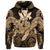 Custom Hawaii Turtle Wave Polynesian Hoodie Hey Style Gold - Polynesian Pride