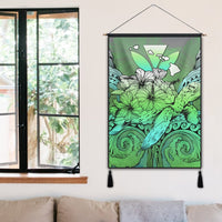 Hawaii Turtle Wave Polynesian Hanging Poster - Hey Style Green - AH - Polynesian Pride