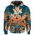 Custom Hawaii Turtle Wave Polynesian Hoodie Hey Style Orange - Polynesian Pride