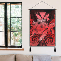 Hawaii Turtle Wave Polynesian Hanging Poster - Hey Style Red - AH - Polynesian Pride