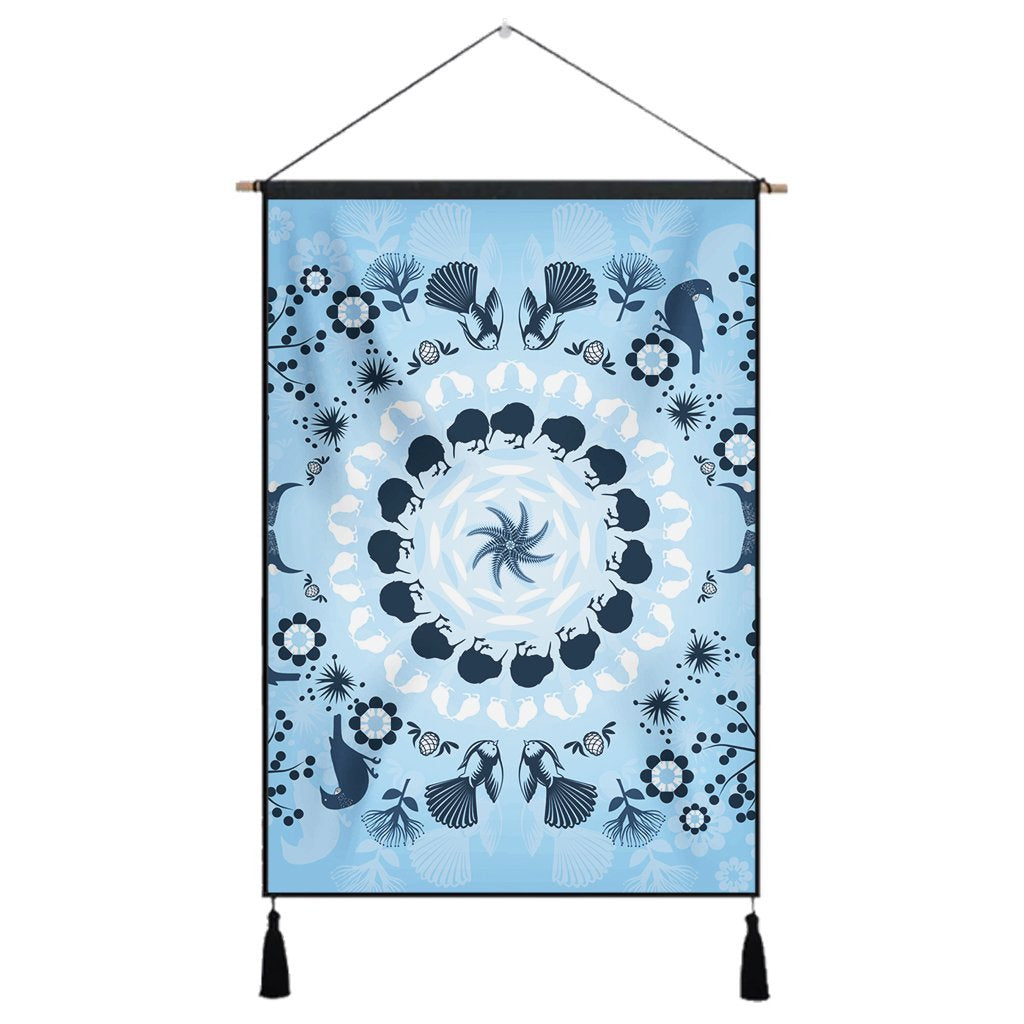 Hawaii Underwater Pattern Hanging Poster - AH Hanging Poster Cotton And Linen - Polynesian Pride
