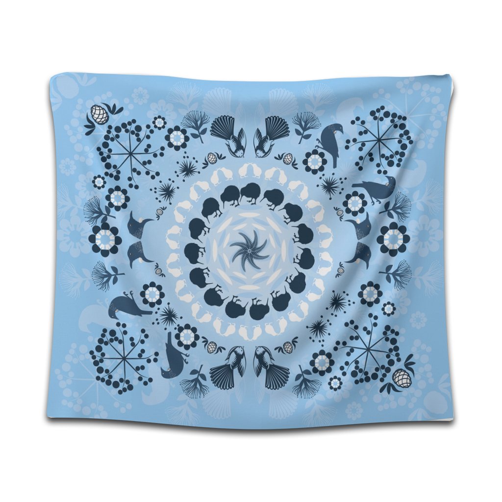 Hawaii Underwater Pattern Tapestry - AH Wall Tapestry Black - Polynesian Pride