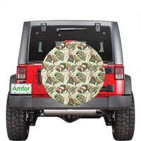 Hawaii Vintage Tropical Jungle Leaves Orchid Bird Hawaii Spare Tire Cover - Polynesian Pride