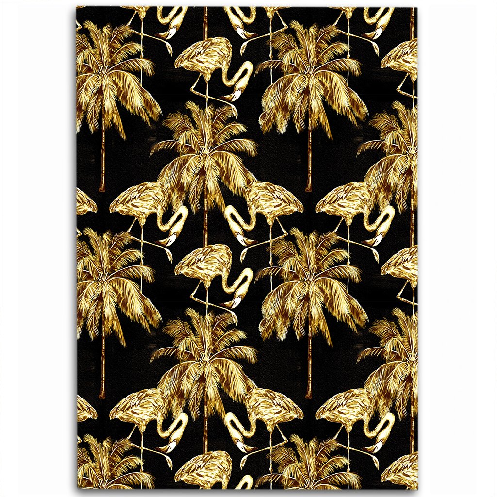 Hawaii Watercolor Flamingos Palm Trees Beautiful Seamless Area Rug - AH Luxurious - Polynesian Pride