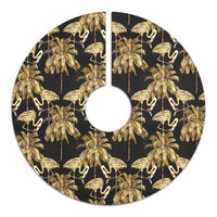Hawaii Watercolor Flamingos Palm Trees Beautiful Seamless Tree Skirt - Polynesian Pride