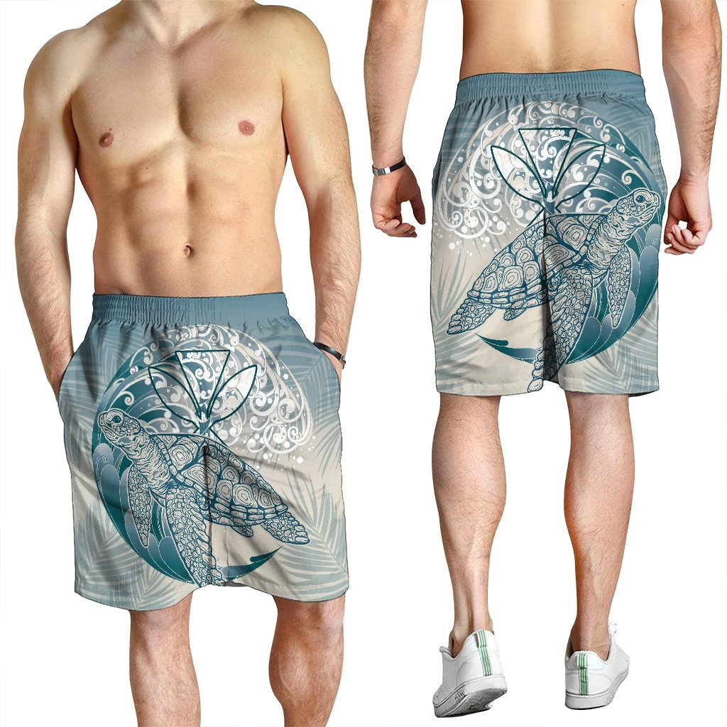 Hawaii Wave Kanaka Turtle Men's Shorts - AH - Polynesian Pride