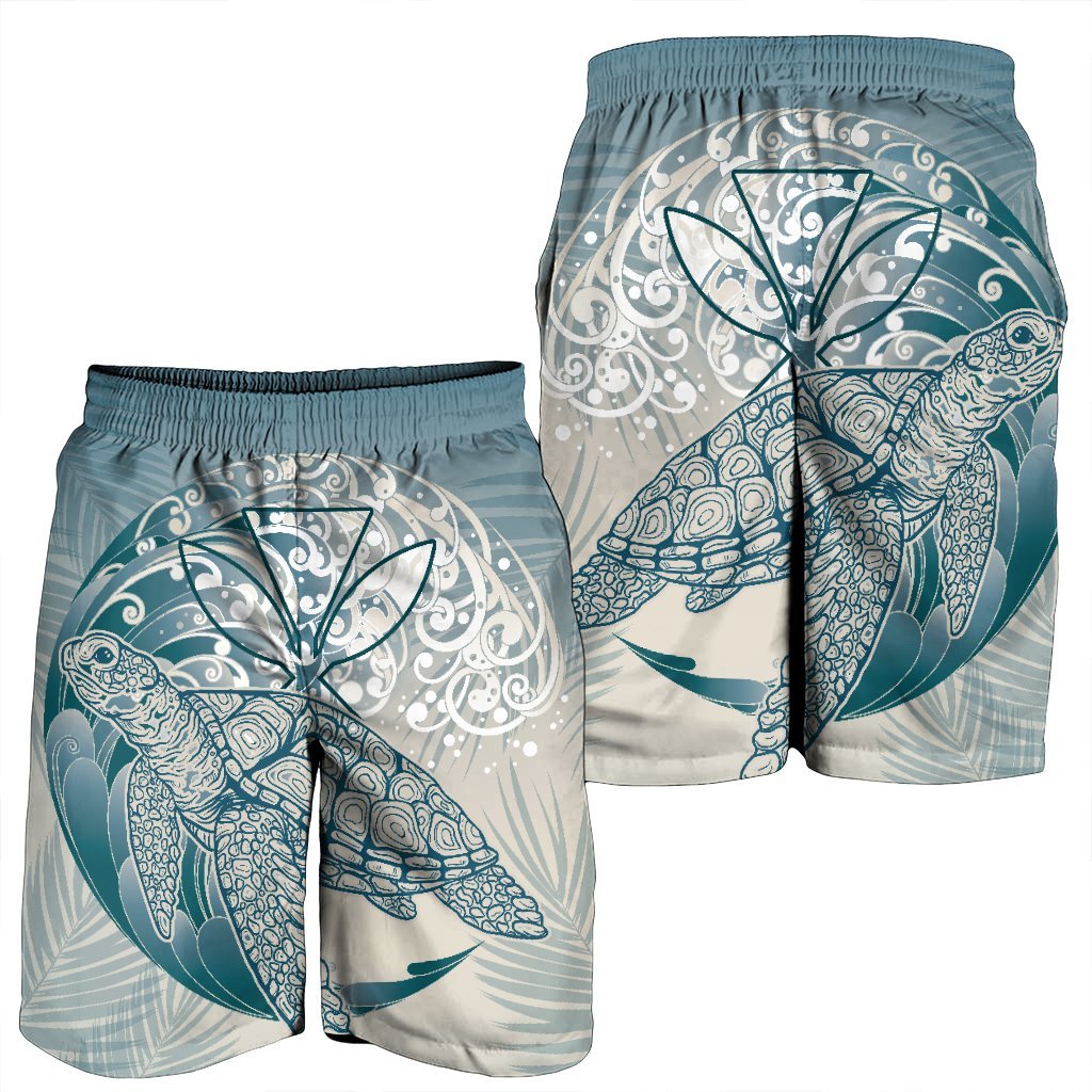 Hawaii Wave Kanaka Turtle Men's Shorts - AH - Polynesian Pride