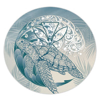 Hawaii Wave Kanaka Turtle Round Carpet - AH Round Carpet Luxurious Plush - Polynesian Pride