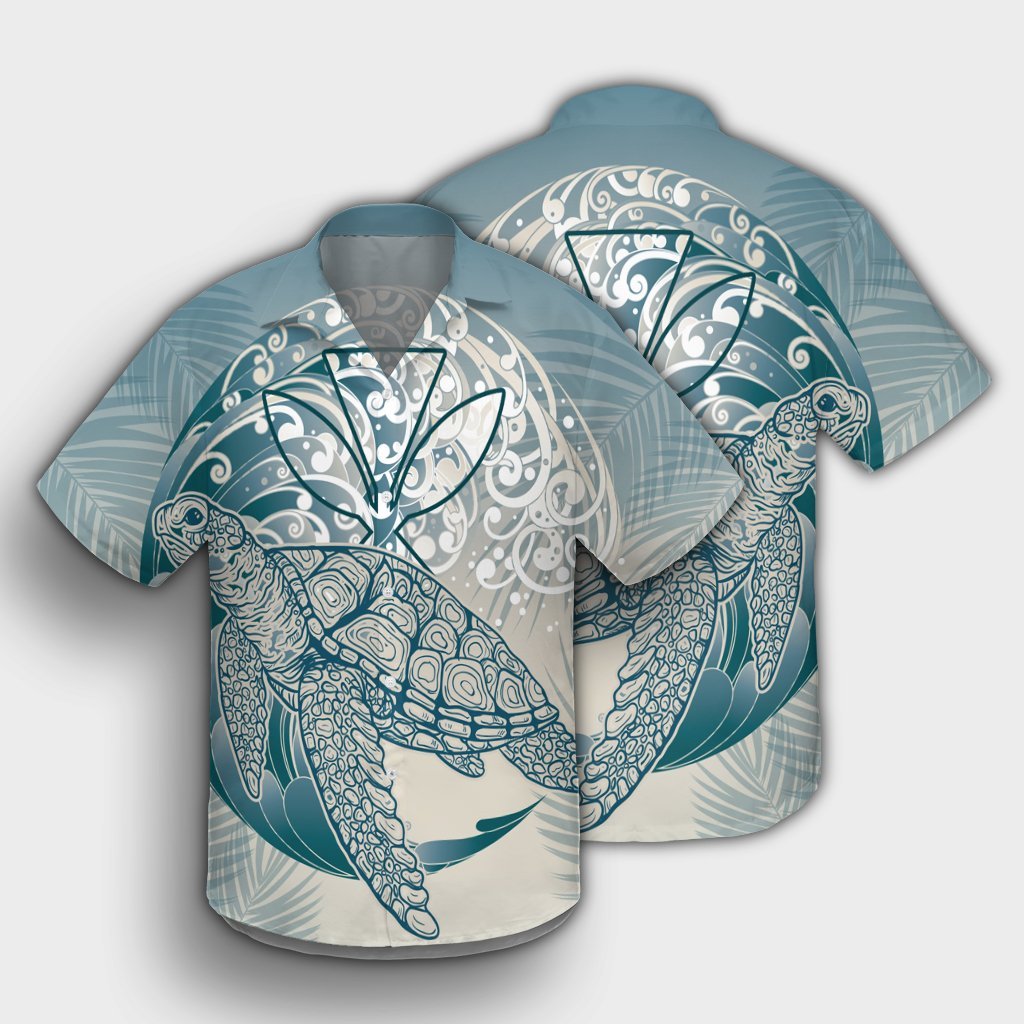 Hawaii Wave Kanaka Turtle Hawaiian Shirt - AH - Polynesian Pride