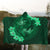 Hawaii Yin Yang Turtle Shark Hibiscus Plumeria Hooded Blanket - Green - AH - Polynesian Pride