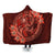 Hawaii Yin Yang Turtle Shark Hibiscus Plumeria Hooded Blanket - Orange - AH Hooded Blanket White - Polynesian Pride