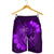 Hawaii Yin Yang Turtle Shark Hibiscus Plumeria Men's Shorts - Purple - AH - Polynesian Pride