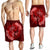 Hawaii Yin Yang Turtle Shark Hibiscus Plumeria Men's Shorts - Red - AH - Polynesian Pride