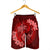 Hawaii Yin Yang Turtle Shark Hibiscus Plumeria Men's Shorts - Red - AH - Polynesian Pride