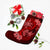 Hawaii Yin Yang Turtle Shark Hibiscus Plumeria Christmas Stocking - Red - AH - Polynesian Pride