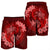 Hawaii Yin Yang Turtle Shark Hibiscus Plumeria Men's Shorts - Red - AH - Polynesian Pride