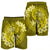 Hawaii Yin Yang Turtle Shark Hibiscus Plumeria Men's Shorts - Yellow - AH - Polynesian Pride