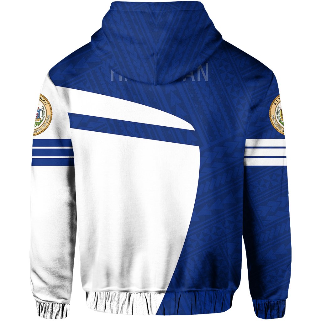 Hawaii Polynesian Sport Hoodie Blue Premium Style - Polynesian Pride