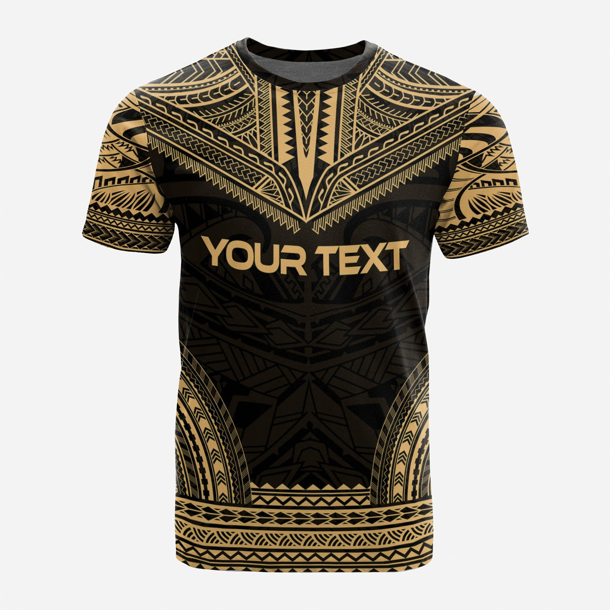 Hawaii Custom T Shirt Hawaii Seal Polynesian Chief Tattoo Gold Version - Polynesian Pride