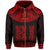 Hawaii Kanaka Polynesian Zipper Hoodie Divinity Red - Polynesian Pride