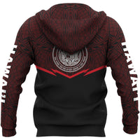 Hawaii Polynesian Hoodie Red Energy Style - Polynesian Pride