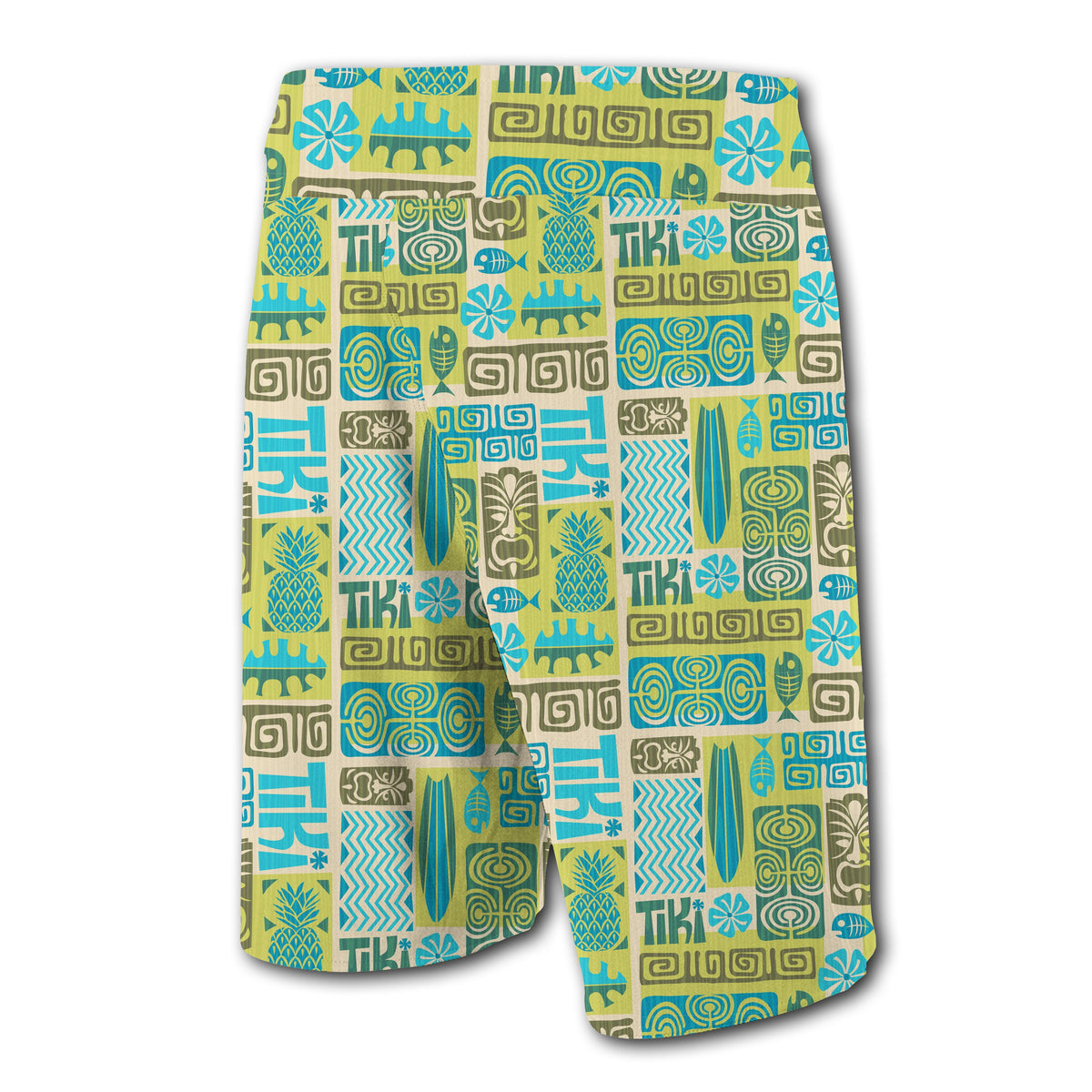 Hawaii Seamless Exotic Tiki Pattern Board Shorts - Polynesian Pride