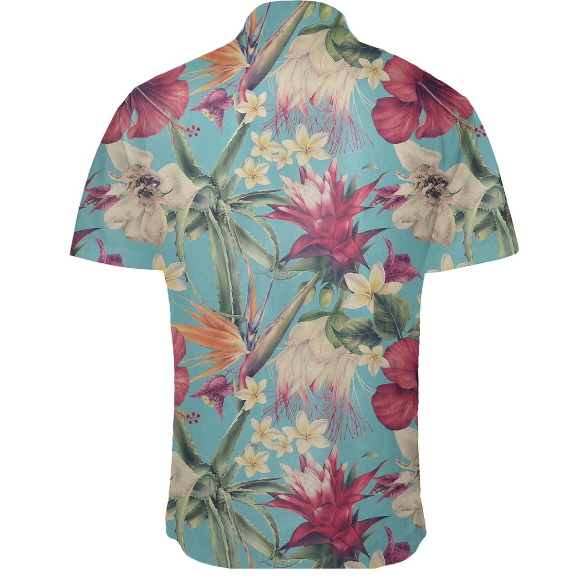 Hawaiian Shirt - Seamless Floral Pattern With Tropical Hibiscus, Watercolor Shirt - Polynesian Pride