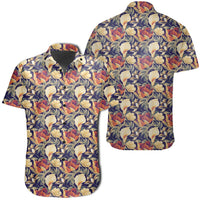 Hawaiian Shirt - Seamless Tropical Flower Plant And Leaf Pattern Background Shirt Unisex Black - Polynesian Pride