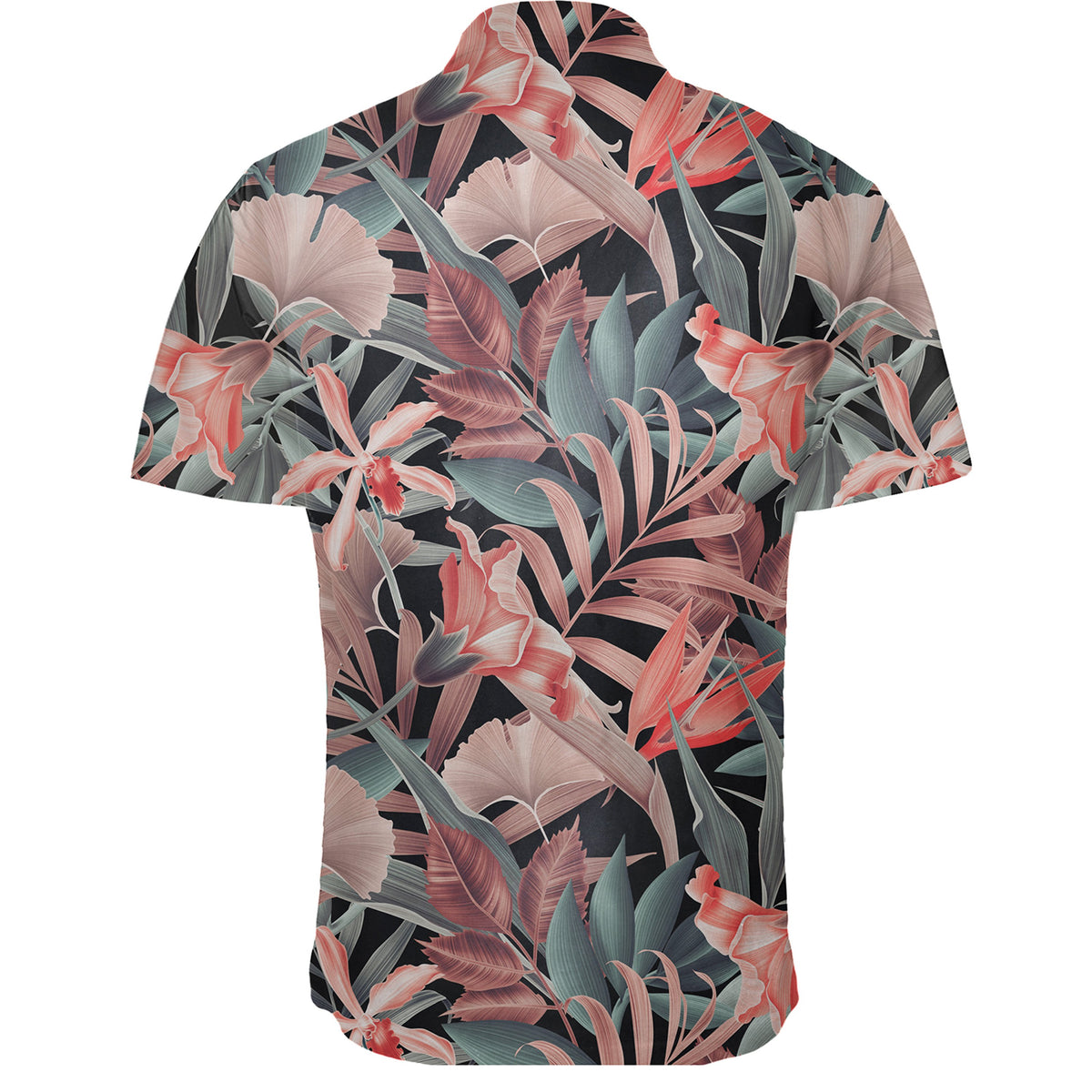 Hawaiian Shirt - Seamless Tropical Flower Plant Leaf Pattern Background Retro Botanical Style Shirt - Polynesian Pride